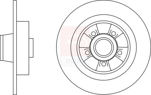Brake disc rear - brake,