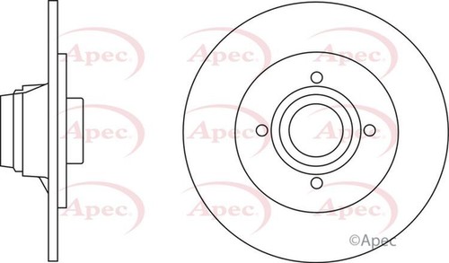 Apec brake disc rear single - apec,