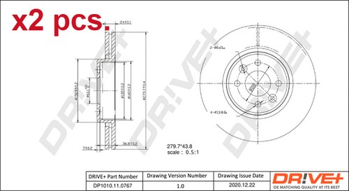 Pcs front brake disc rotos - x2,