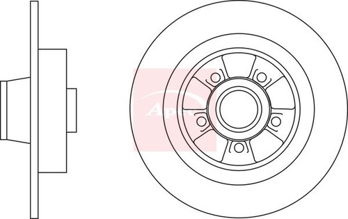 Brake disc rear - disc, 300mm