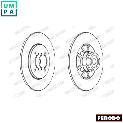 Brake disc ddf1517 for - disc, ddf1517-1