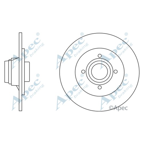 Brake discs solid rear - 2x,