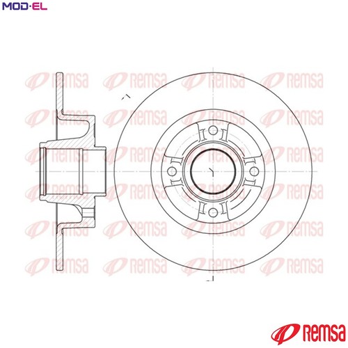 Brake disc 6750 - 6750.00, for