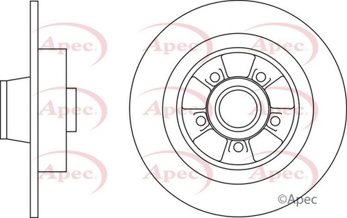 Apec brake disc rear - disc,