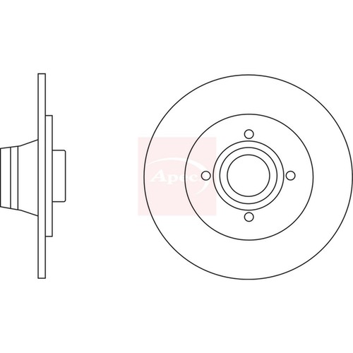 Brake discs solid rear - 2x,